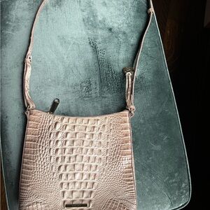 Brahmin Blush Crocodile-Embossed Crossbody Bag